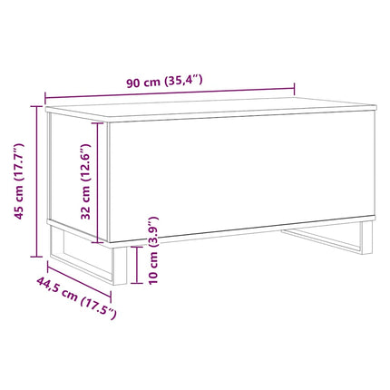 Soffbord artisan ek 90x44,5x45 cm konstruerat trä