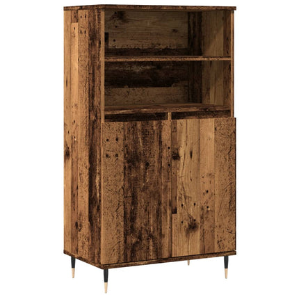 Högskåp gammalt trä 60x36x110 cm konstruerat trä
