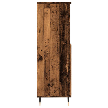 Högskåp gammalt trä 60x36x110 cm konstruerat trä