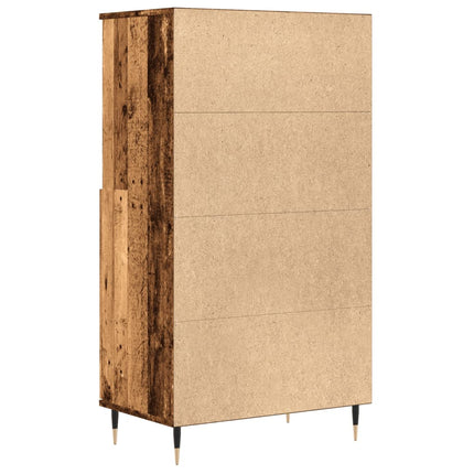Högskåp gammalt trä 60x36x110 cm konstruerat trä