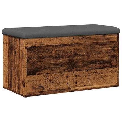 Förvaringsbänk gammalt trä 82x42x45 cm konstruerat trä