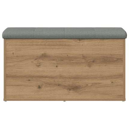 Förvaringsbänk hantverksmässig ek 82x42x45 cm konstruerat trä