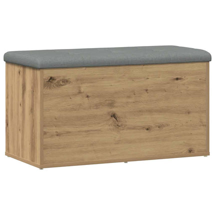 Förvaringsbänk hantverksmässig ek 82x42x45 cm konstruerat trä