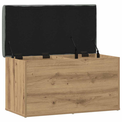 Förvaringsbänk hantverksmässig ek 82x42x45 cm konstruerat trä