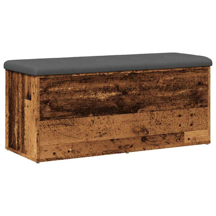 Förvaringsbänk gammalt trä 102x42x45 cm konstruerat trä