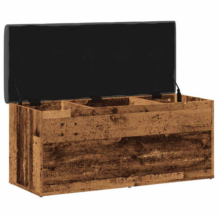 Förvaringsbänk gammalt trä 102x42x45 cm konstruerat trä