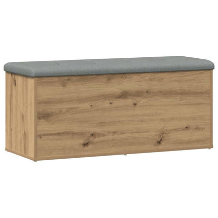 Förvaringsbänk hantverksmässig ek 102x42x45 cm konstruerat trä