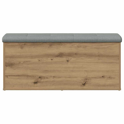 Förvaringsbänk hantverksmässig ek 102x42x45 cm konstruerat trä