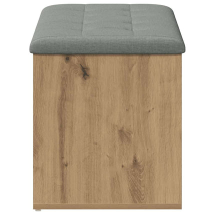 Förvaringsbänk hantverksmässig ek 102x42x45 cm konstruerat trä
