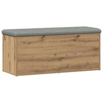 Förvaringsbänk hantverksmässig ek 102x42x45 cm konstruerat trä