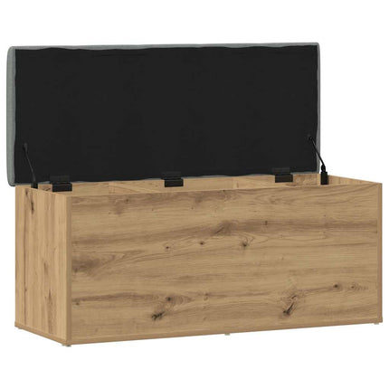 Förvaringsbänk hantverksmässig ek 102x42x45 cm konstruerat trä