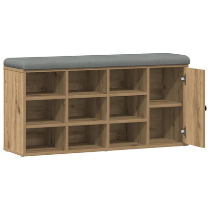 Skobänk hantverksmässig ek 102x32x50 cm konstruerat trä