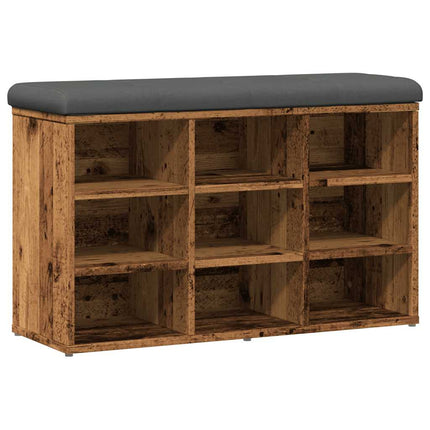 Skobänk gammalt trä 82x32x50 cm konstruerat trä