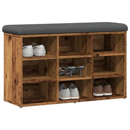 Skobänk gammalt trä 82x32x50 cm konstruerat trä