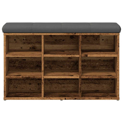 Skobänk gammalt trä 82x32x50 cm konstruerat trä