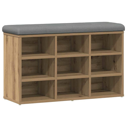 Skobänk hantverksmässig ek 82x32x50 cm konstruerat trä