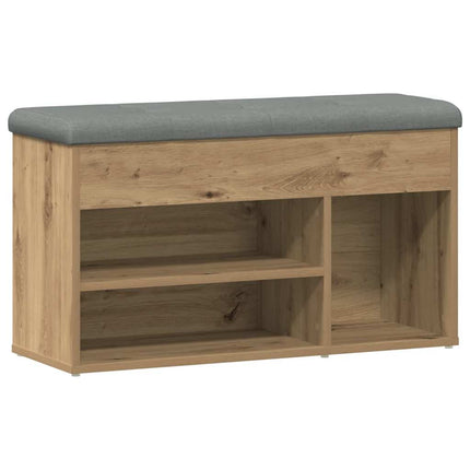 Skobänk hantverksmässig ek 82x32x45,5 cm konstruerat trä