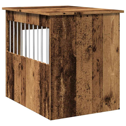 Hundbur åldrat trä 55x75x65 cm konstruerat trä