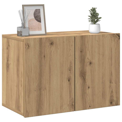 Väggmonterad tv-bänk ek 60x30x41 cm