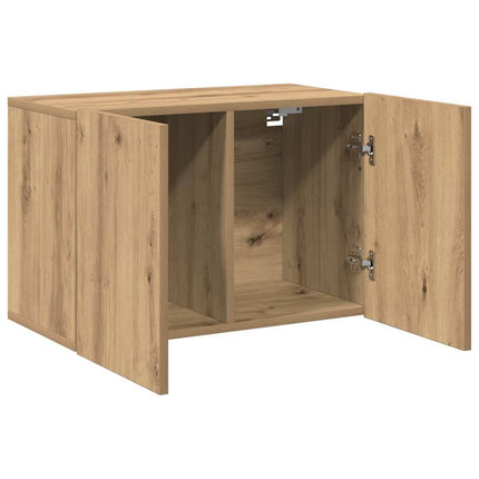 Väggmonterad tv-bänk ek 60x30x41 cm