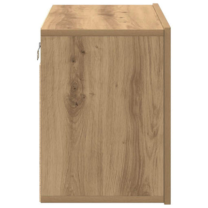 Väggmonterad tv-bänk ek 60x30x41 cm