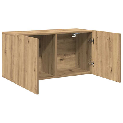 Väggmonterad tv-bänk ek 80x30x41 cm