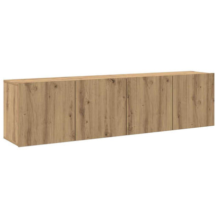 Väggmonterad tv-bänk 2 st ek 80x30x41 cm