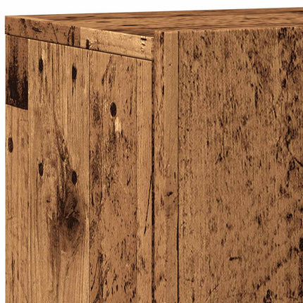 Väggmonterad tv-bänk gammalt trä 100x30x41 cm