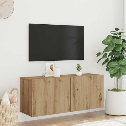 Väggmonterad tv-bänk artisan ek 100x30x41 cm