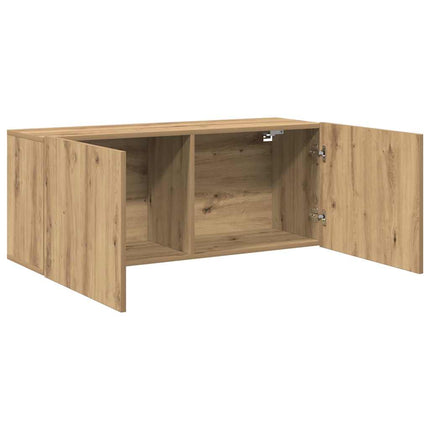Väggmonterad tv-bänk artisan ek 100x30x41 cm