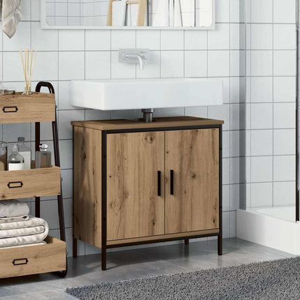 Tvättställsskåp ek 60x30x60 cm konstruerat trä