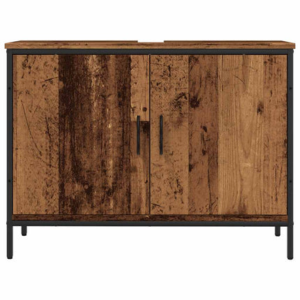 Tvättställsskåp gammalt trä 60x33x60 cm konstruerat trä