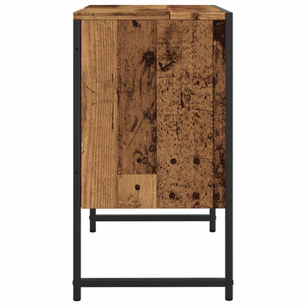 Tvättställsskåp gammalt trä 60x33x60 cm konstruerat trä