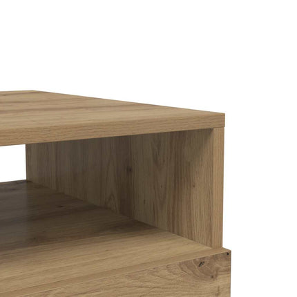 Soffbord med LED ek 90x49x40 cm