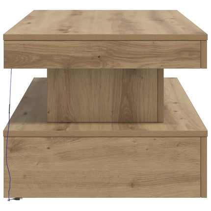 Soffbord med LED ek 90x50x40 cm