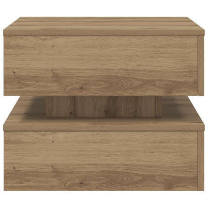 Soffbord med LED ek 50x50x40 cm