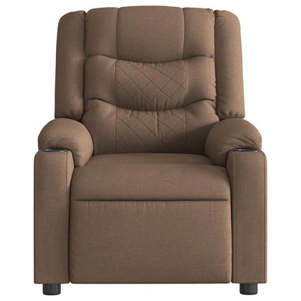 Reclinerfåtölj brun tyg