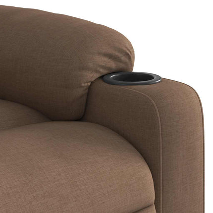 Reclinerfåtölj brun tyg
