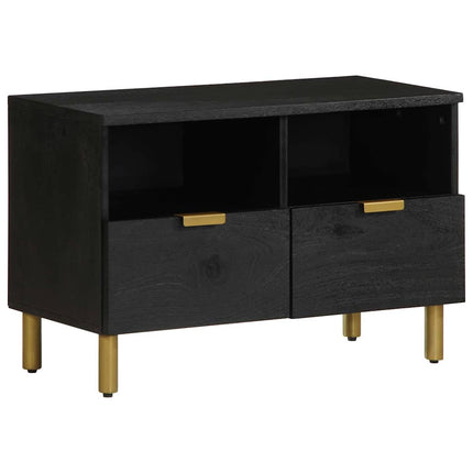 Tv-bänk svart 70x33x46 cm konstruerat trä