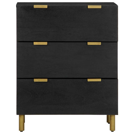 Skänk svart 60x33x75 cm konstruerat trä