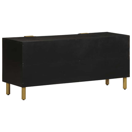 Tv-bänk svart 105x33x46 cm konstruerat trä