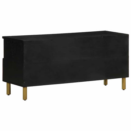 Tv-bänk svart 100x33x46 cm konstruerat trä