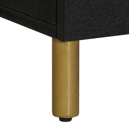 Tv-bänk svart 100x33x46 cm konstruerat trä