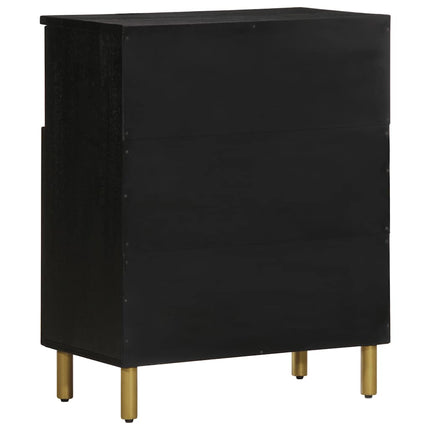 Skänk svart 60x33x75 cm konstruerat trä