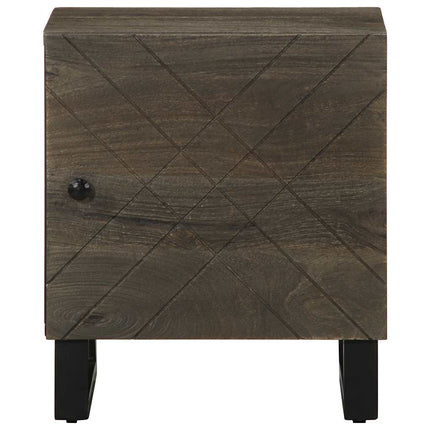 Sängbord svart 40x33x46 cm massivt mangoträ