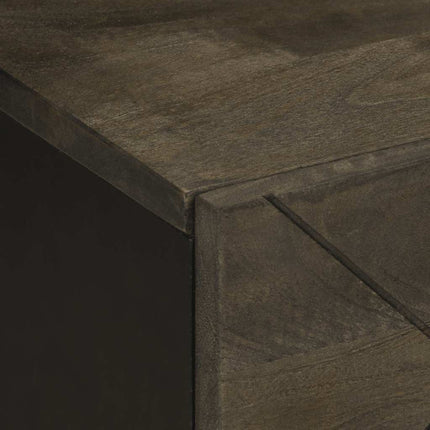 Sängbord 2 st svart 40x33x46 cm massivt mangoträ