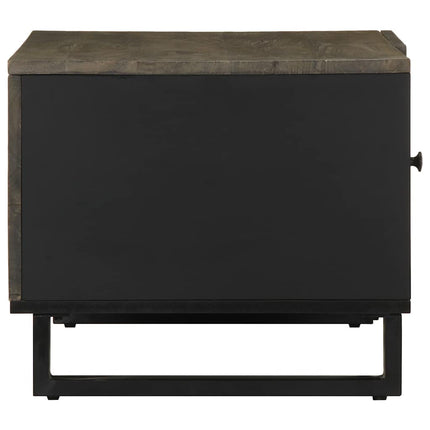 Soffbord svart 80x50x40 cm massivt mangoträ