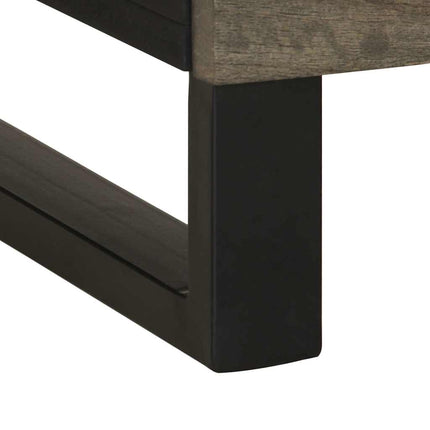 Sängbord svart 50x33x62 cm massivt mangoträ