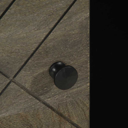 Soffbord Svart 100X54X40 Cm Massivt Mangoträ