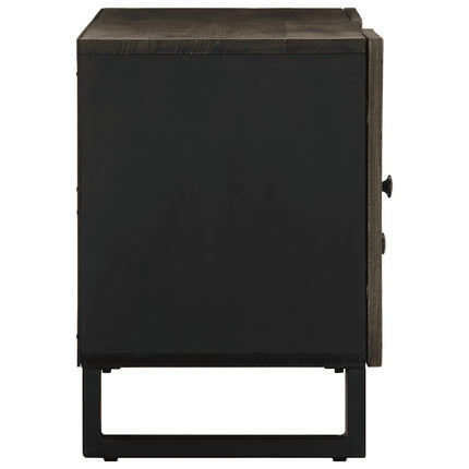 Tv-bänk svart 105x33x46 cm massivt mangoträ